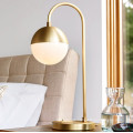 Modern Glass Ball Golden Metal Table Lamp For Hotel Home